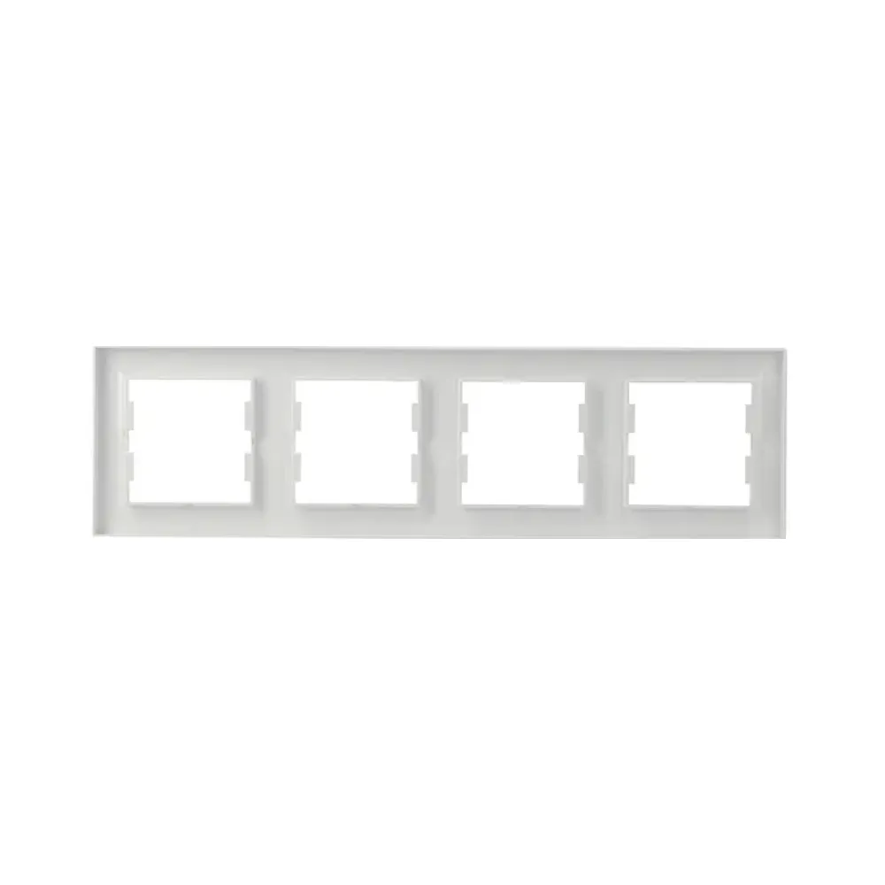 Рамка Schneider Electric Asfora бiла чотиримісна горизонтальна EPH5800421