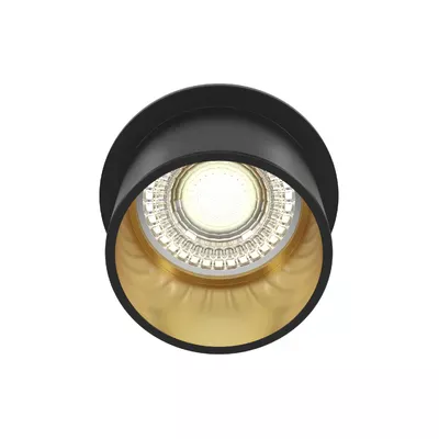 Світильник внутрішнього монтажу Downlight Reif GU10 50 Вт Чорний з золотом DL050-01GB MAYTONI