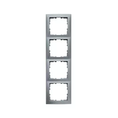 Рамка 4 поста Berker S.1 алюминий 10149939
