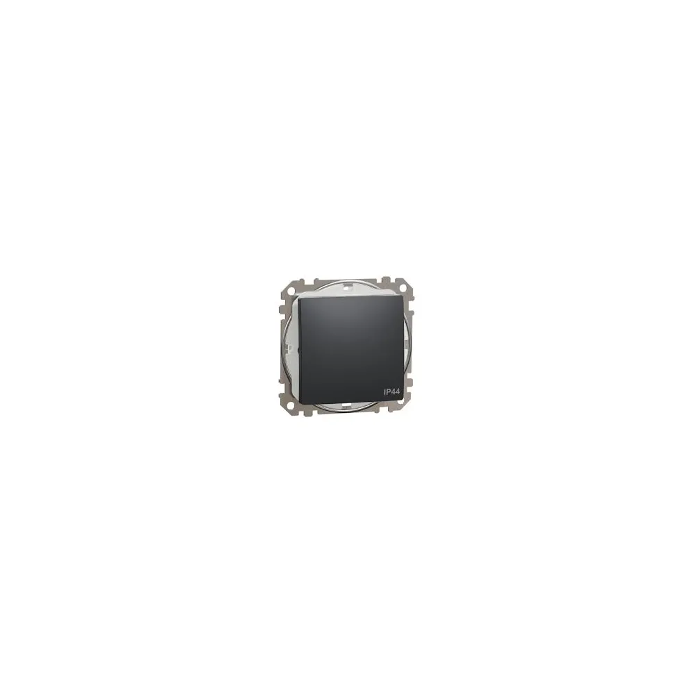 Перемикач 1-клавішний Schneider Sedna Design внутрішній IP44 чорний SDD214106