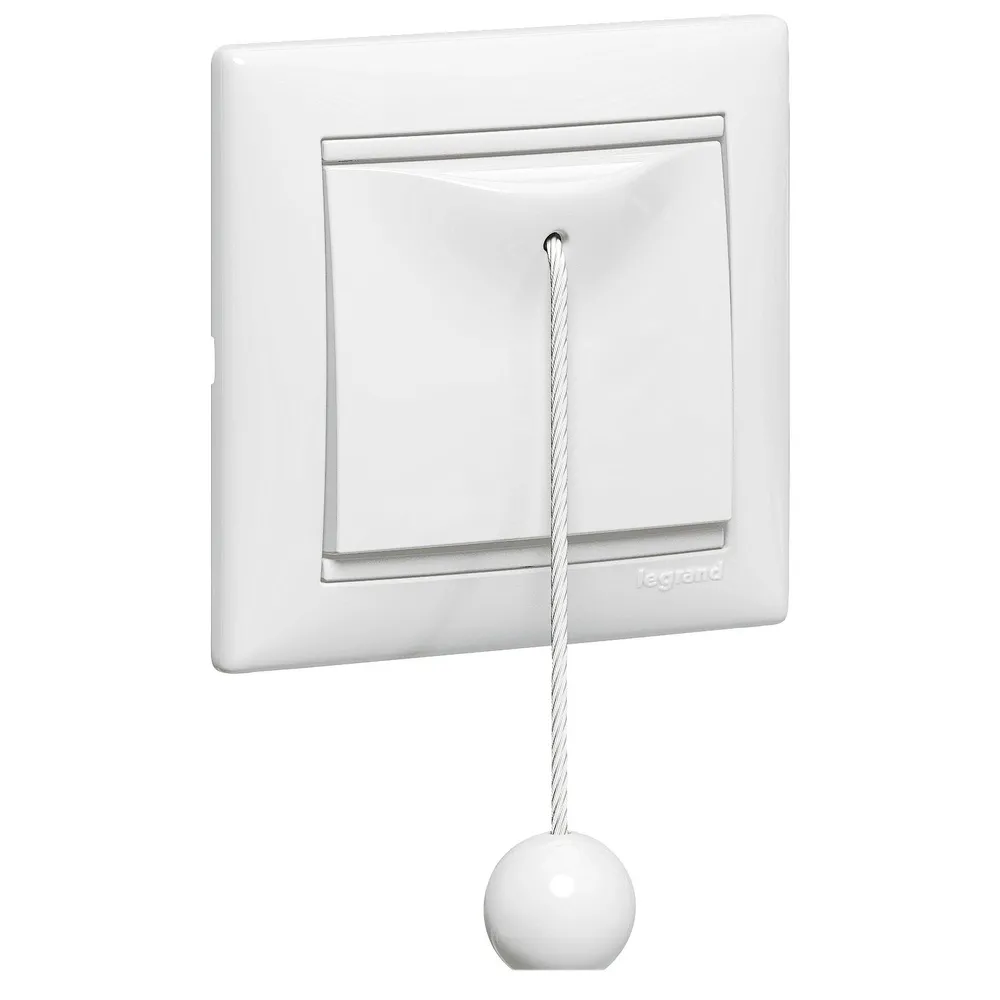 Legrand Valena Classic Вимикач без фіксації перекидний зі шнуром 10А Білий 774419