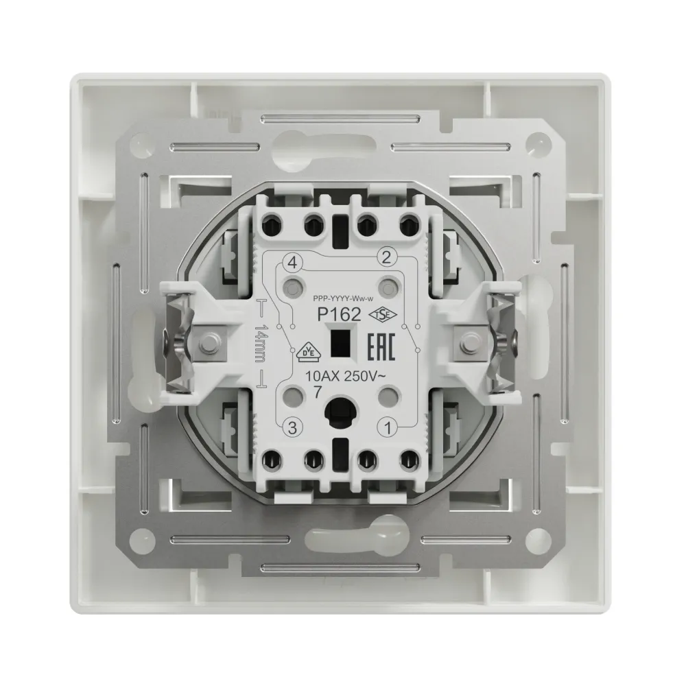Выключатель Schneider Electric Asfora белый одноклавишный внутренний перекрестный EPH0500121