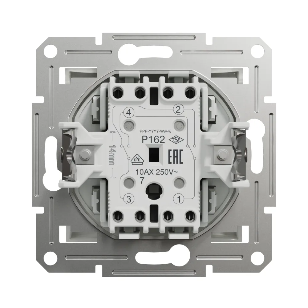 Вимикач Schneider Electric Asfora бiлий одноклавішний внутрішній перехресний без рамки EPH0570121
