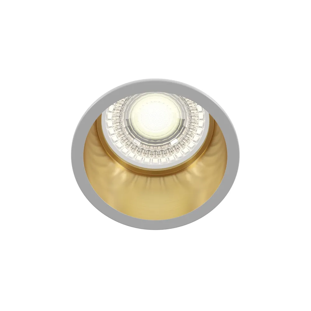 Світильник внутрішнього монтажу Downlight Reif GU10 50 Вт Білий з золотим DL049-01WG MAYTONI