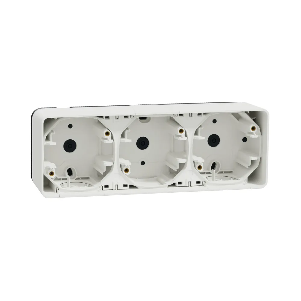 Бокс для накладного монтажу Schneider Electric Mureva Styl потрійний білий MUR39913