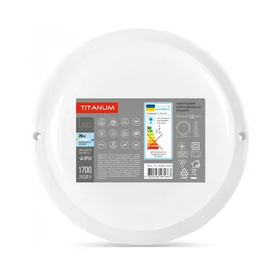 LED світильник TITANUM IP54 круглий 20W 6500K TL-BHR-206