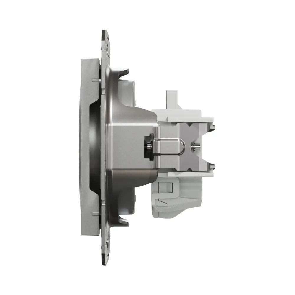 Розетка Schneider Electric Asfora алюминій без заземлення внутрішня EPH3000161