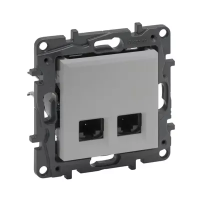 Розетка Legrand Niloe Step алюміній 2х RJ45 5UTP 863368