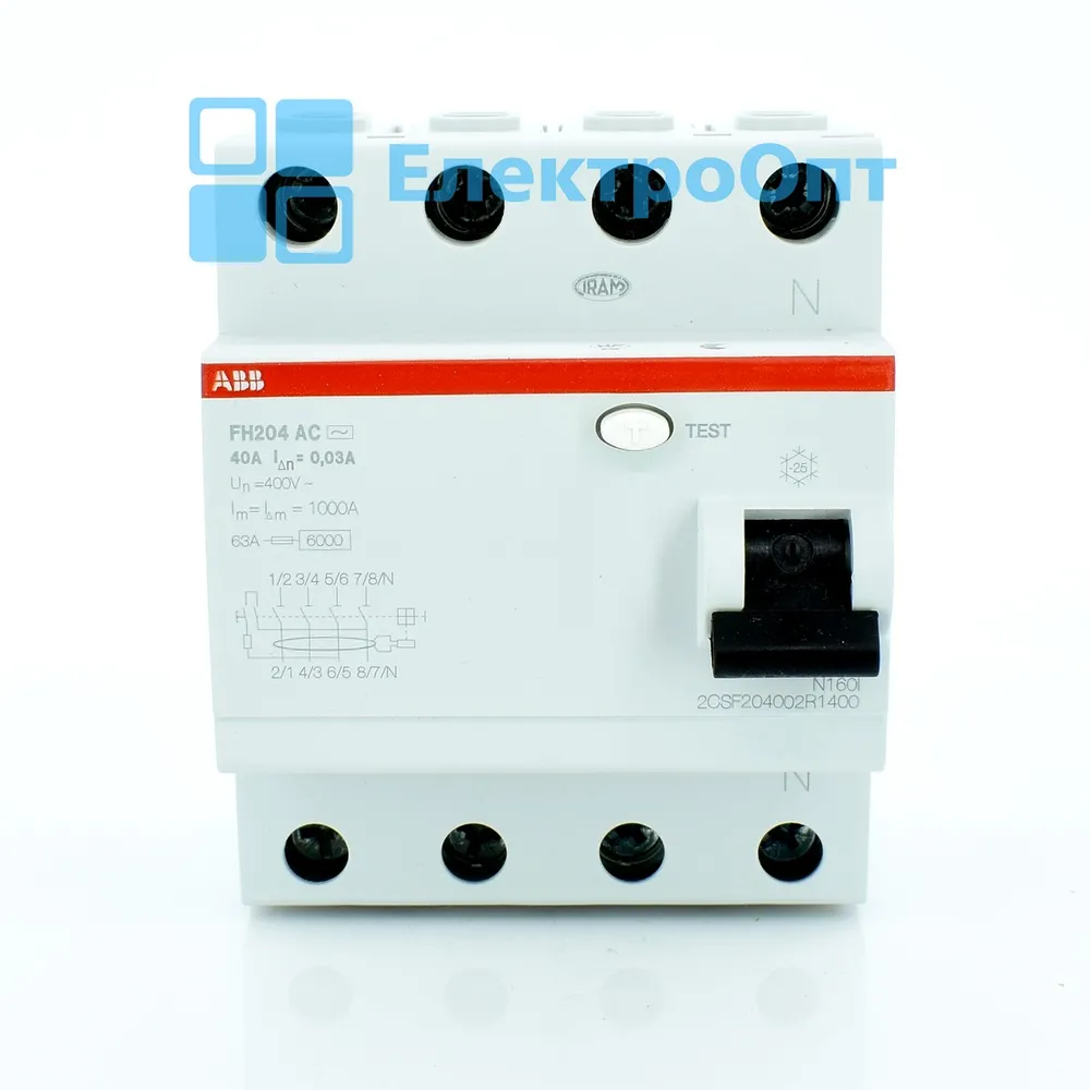 ABB ПЗВ Тип AC 4P 40A 30mA FH204AC-40/0,03