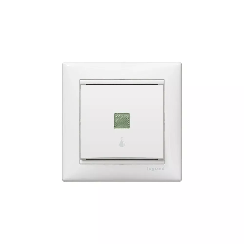 Legrand Valena Classic Вимикач без фіксації з підсвіткою та символом лампи 10А Білий 774413