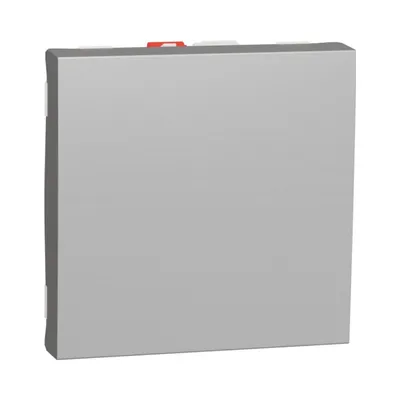 Выключатель Schneider Electric Unica New алюминий одноклавишный внутренний проходной 2-модульный NU320330