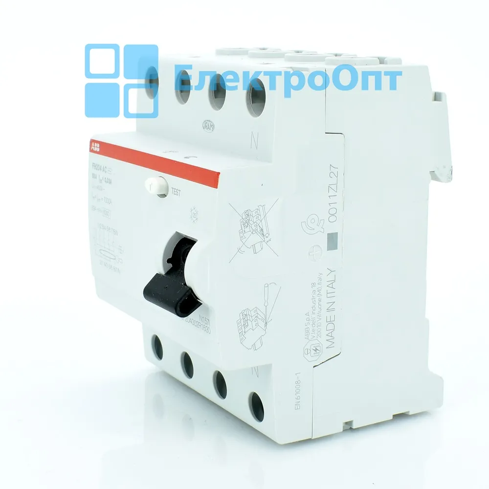 ABB ПЗВ Тип AC 4P 63A 30mA FH204AC-63/0,03