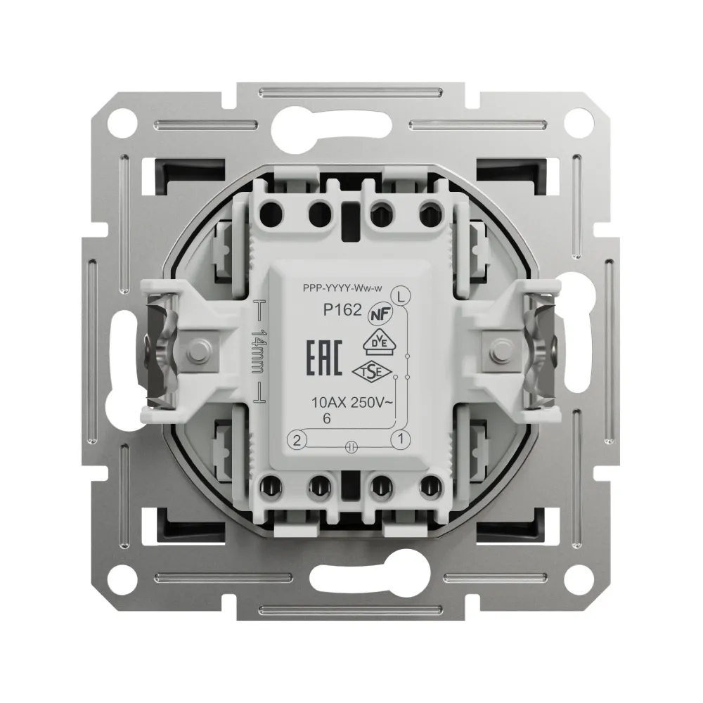 Переключатель Schneider Electric Asfora одноклавишный антрацит с подсветкой EPH1500171