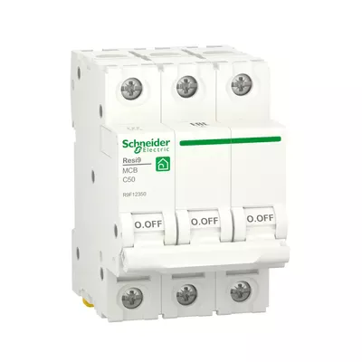 Автоматичний вимикач Schneider Electric Resi 9 6кА С 3p 50A R9F12350