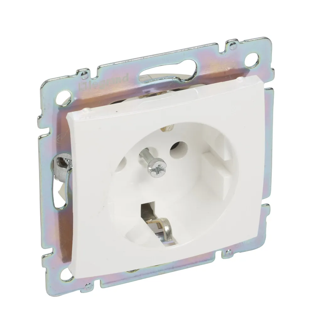 Legrand Valena Classic Розетка 2К+З з безгвинтовими клемами Білий 774383