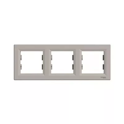 Рамка Schneider Electric Asfora бронза тримісна горизонтальна EPH5800369