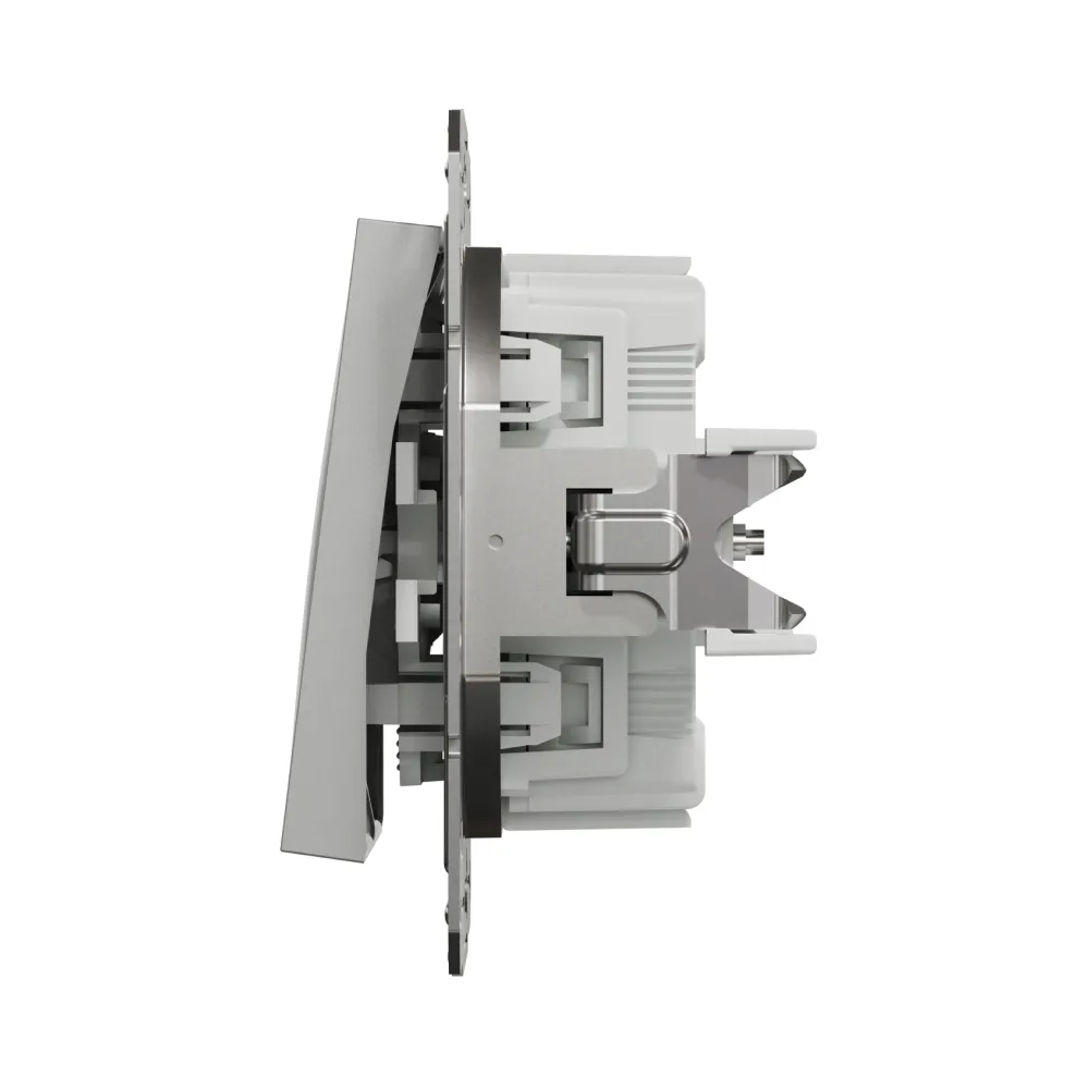 Вимикач кнопковий Schneider Electric Asfora алюміній двоклавішний EPH1100161