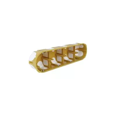 Коробка приборная Kopos 4-местная с эластичными вводами ПВХ желтая KPL 64-50/4LD_NA