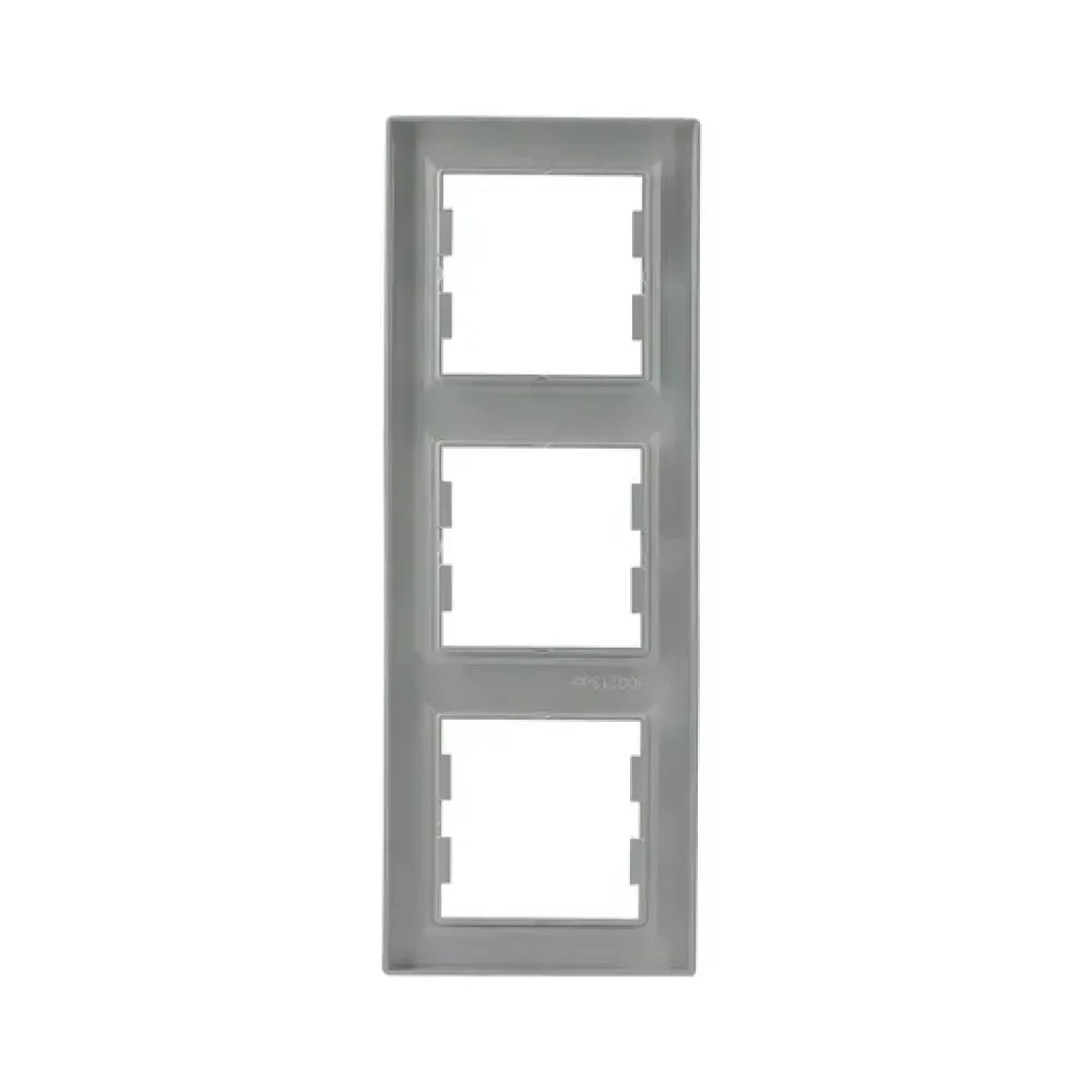 Рамка Schneider Electric Asfora алюминий трехместная вертикальная EPH5810361
