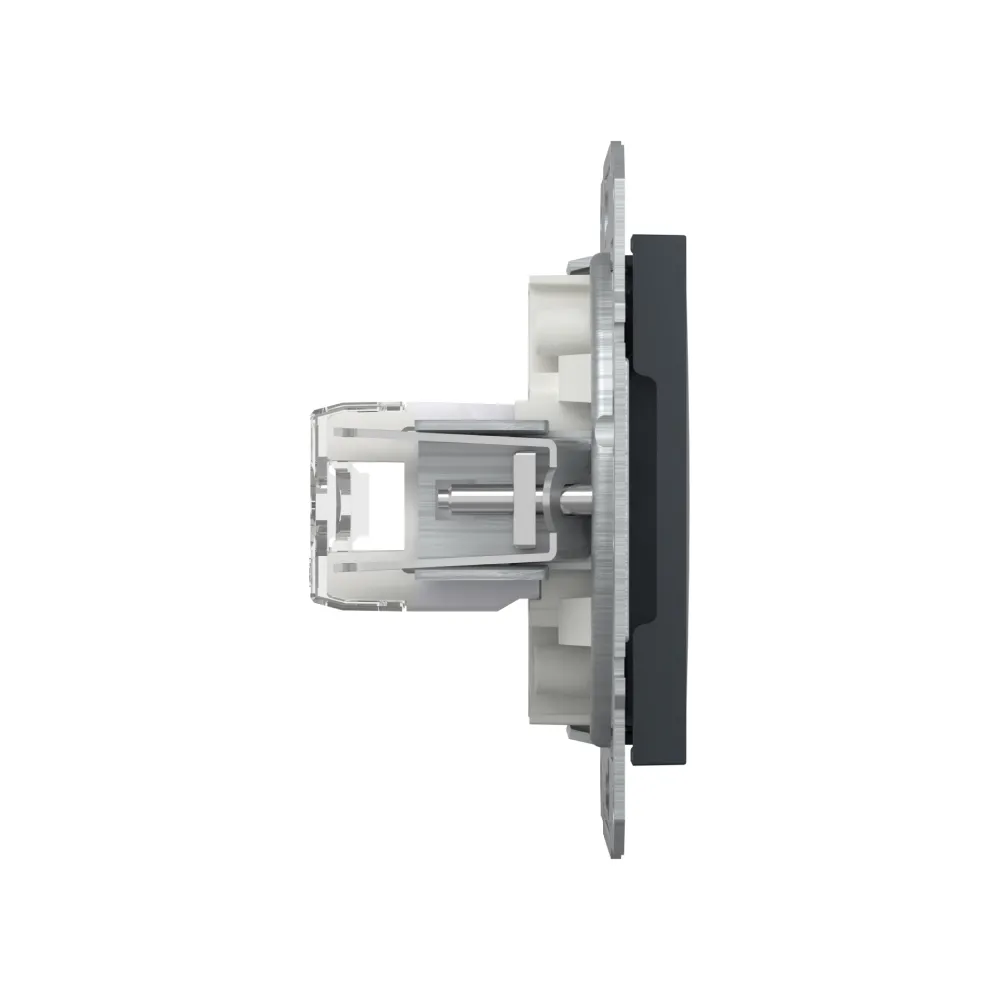 Розетка комп'ютерна Schneider Electric Asfora антрацит RJ-45 кат 6 UTP внутрішня EPH4700171