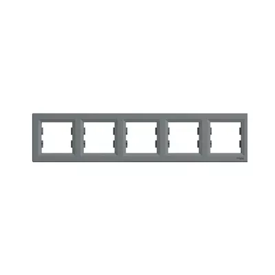 Рамка Schneider Electric Asfora сталь п'ятимісна горизонтальна EPH5800562