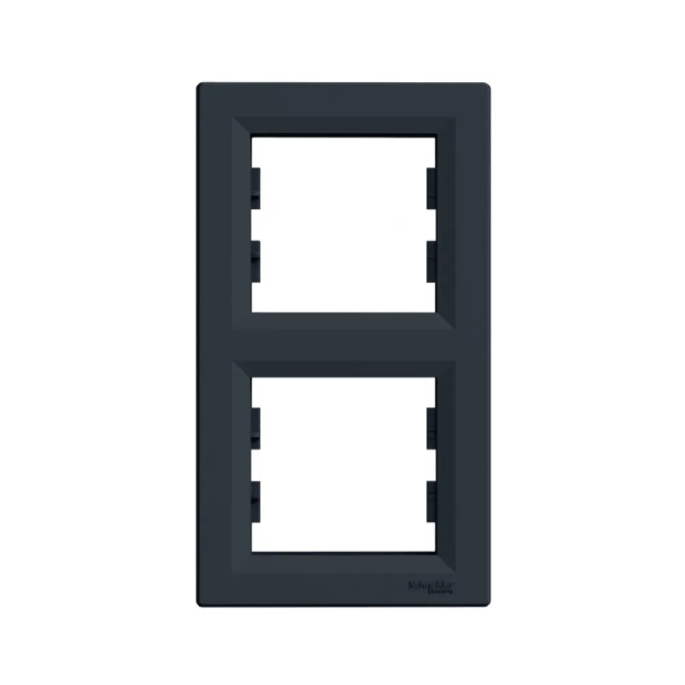 Рамка Schneider Electric Asfora антрацит двухместная вертикальная EPH5810271