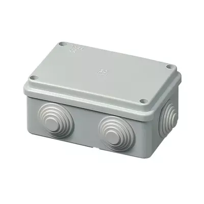 Коробка распределительная Elettrocanali наружная 120х80х50мм с резиновыми сальниками EC400C4R