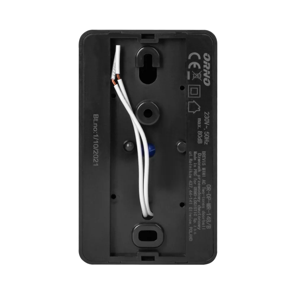 Дзвінок ORNO BREVIS MINI AC 2 тоновий 220V OR-DP-MR-148/B 820212