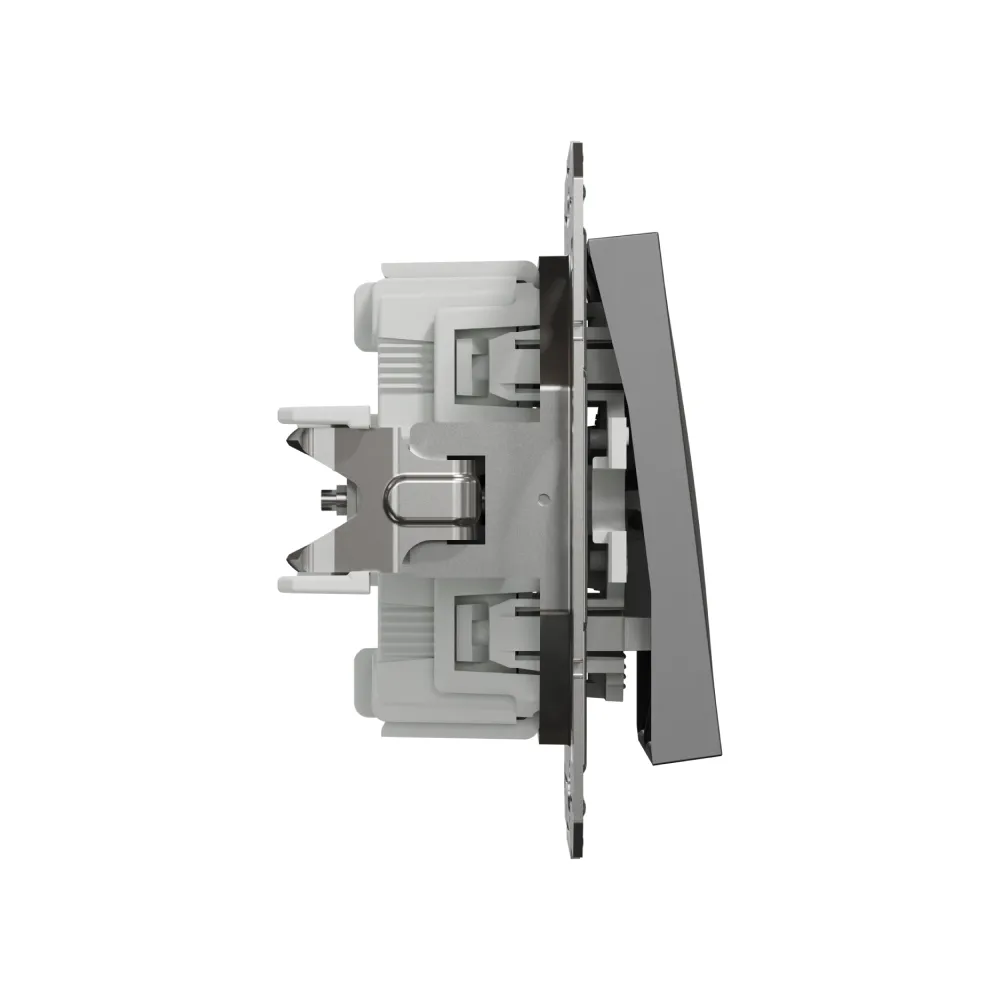 Выключатель Schneider Electric Asfora антрацит двухклавишный внутренний проходной EPH0600171