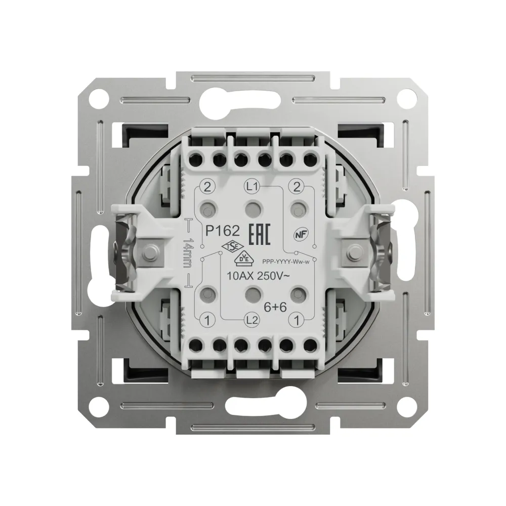 Выключатель Schneider Electric Asfora антрацит двухклавишный внутренний проходной EPH0600171