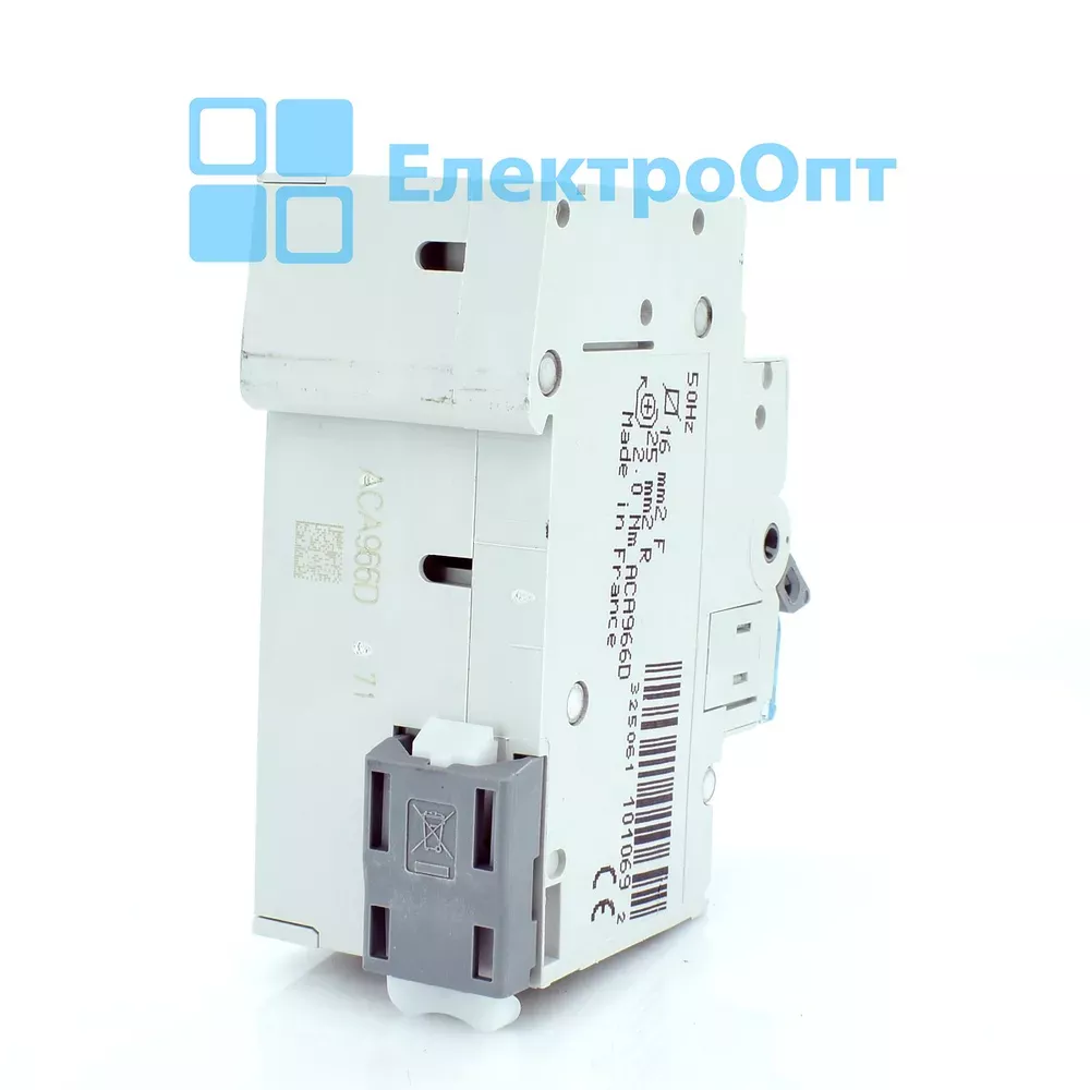 Hager Диференційний автомат Тип A 10mA 1P+N C-16A 6kA ACA966D