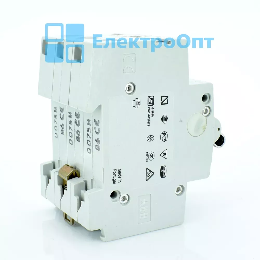 ABB Автоматичний вимикач, 6kA, 3p, SH203-B6