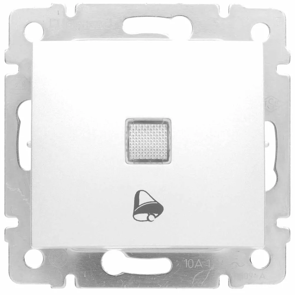 Legrand Valena Classic Вимикач без фіксації з підсвіткою та символом дзвінка 10А 12В Білий 774415