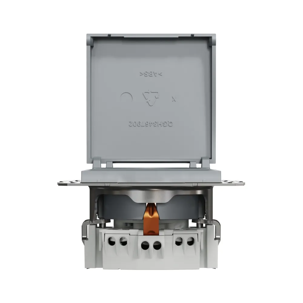 Розетка Schneider Electric Asfora сталь одинарная с заземлением внутренняя с крышкой EPH3100162