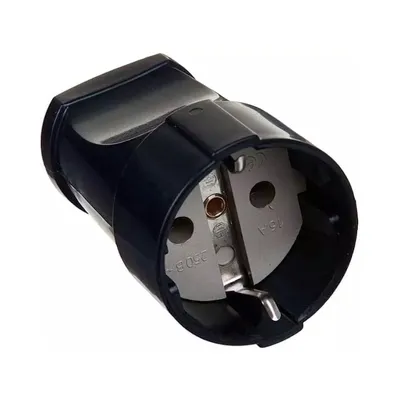 Розетка евро UAE с з/к 16А черная NA-UEA 1008-S