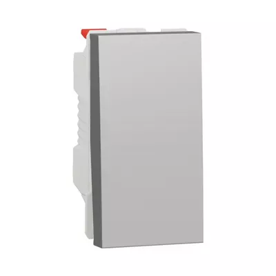 Вимикач Schneider Electric Unica New алюміній одноклавішний внутрішній прохідний 1-модульний NU310330