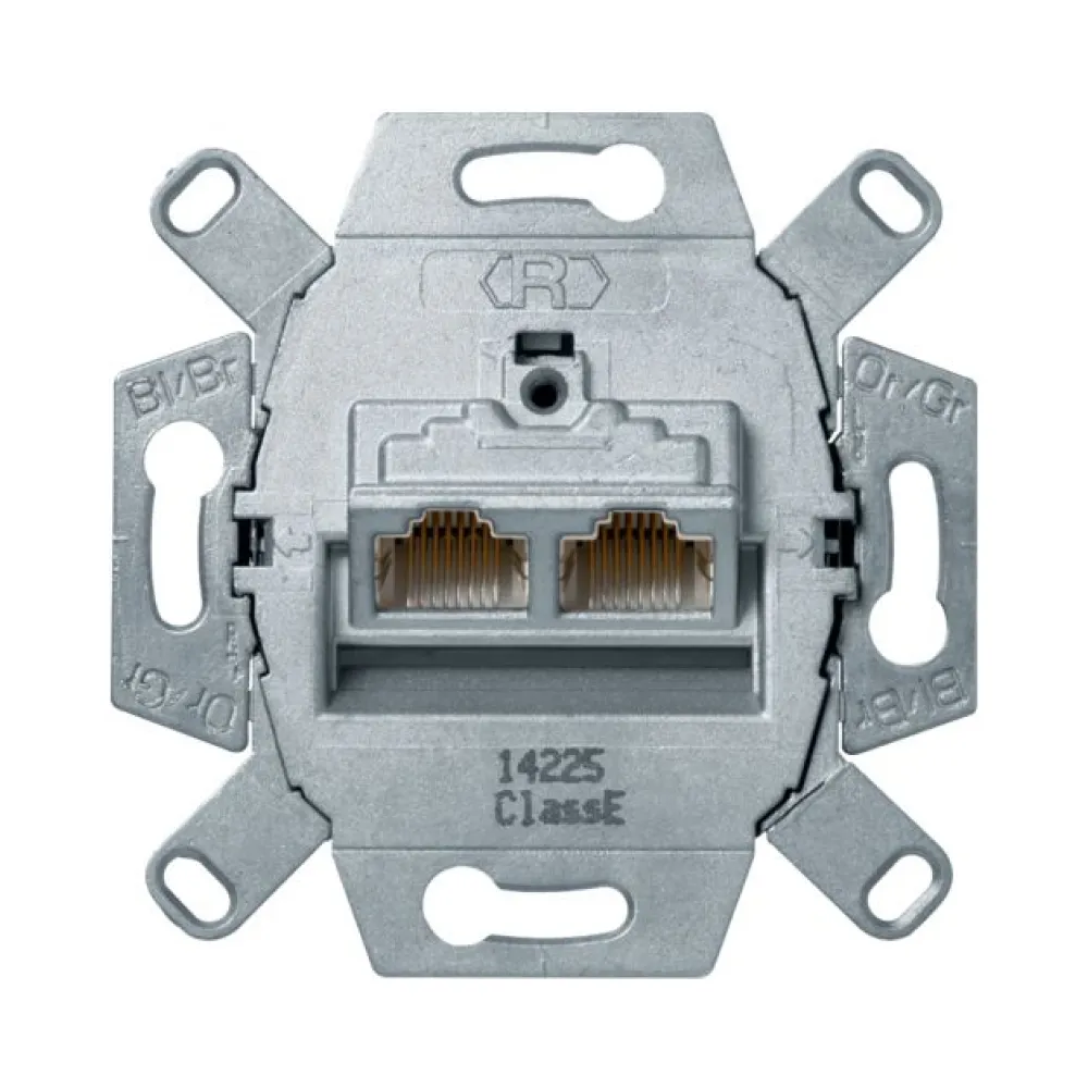 Компьютерная розетка Berker RJ45 экранированная UAE 8-полюсн. Cat.6Е 455501