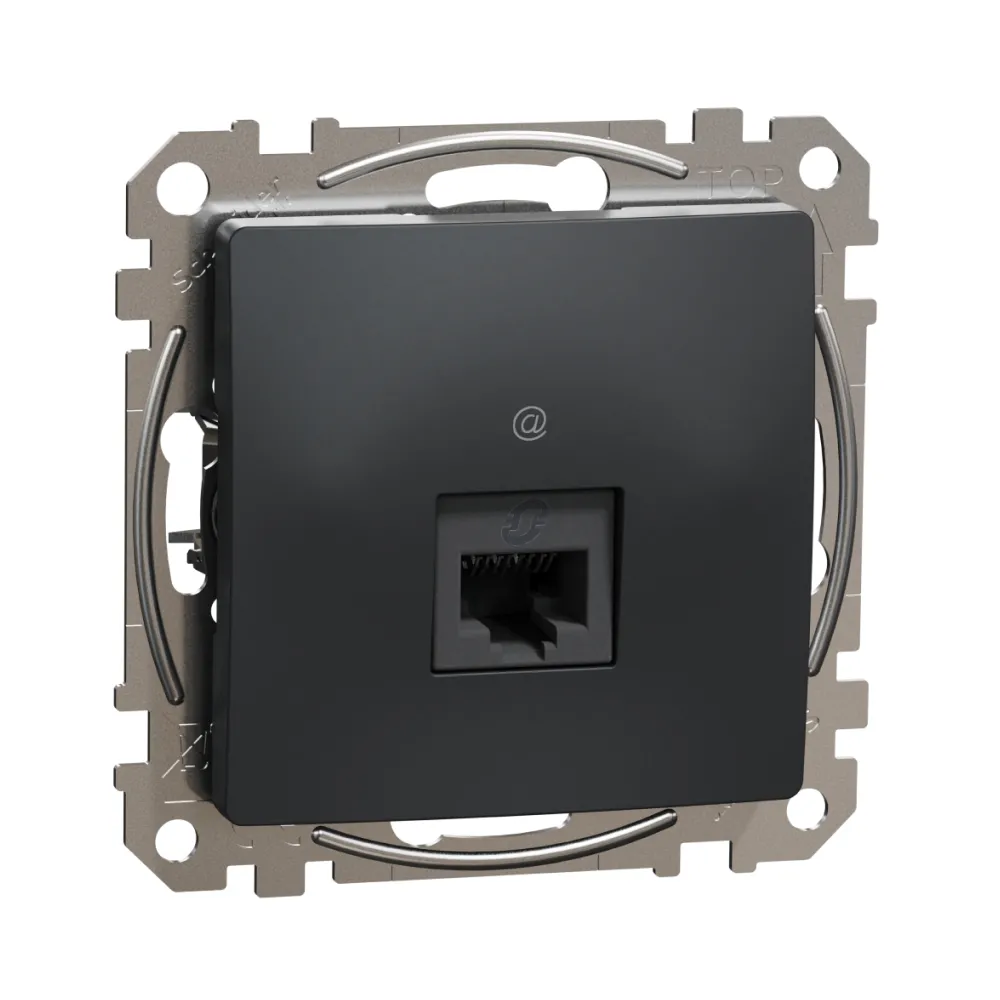 Розетка компьютерная Sedna Design Schneider Electric черный RJ45 кат. 5е UTP SDD114451