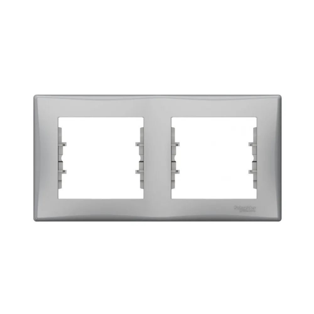 Рамка Schneider Electric Sedna алюміній 2-кратна SDN5800360