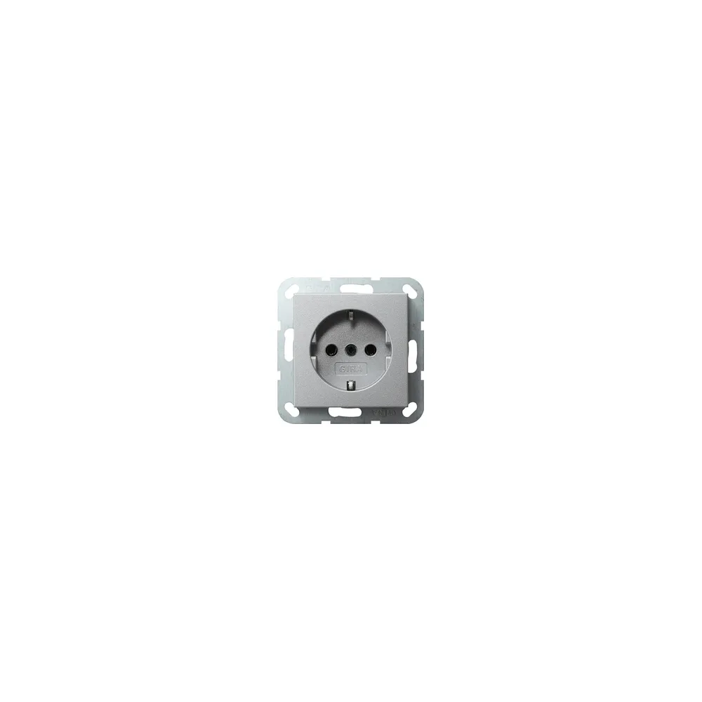 GIRA Розетка с зазем конт System 55 под алюминий 018826 GIRA