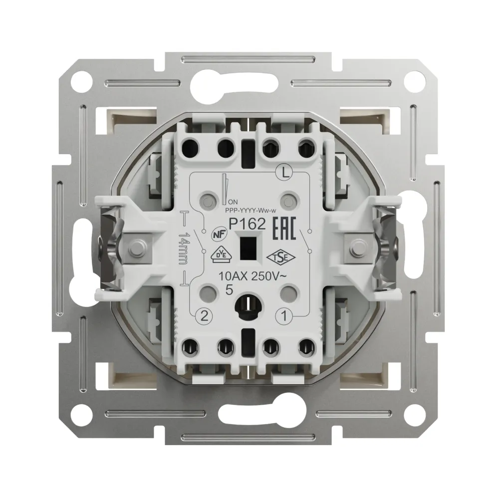 Выключатель Schneider Electric Asfora двухклавишный крем без рамки EPH0370123