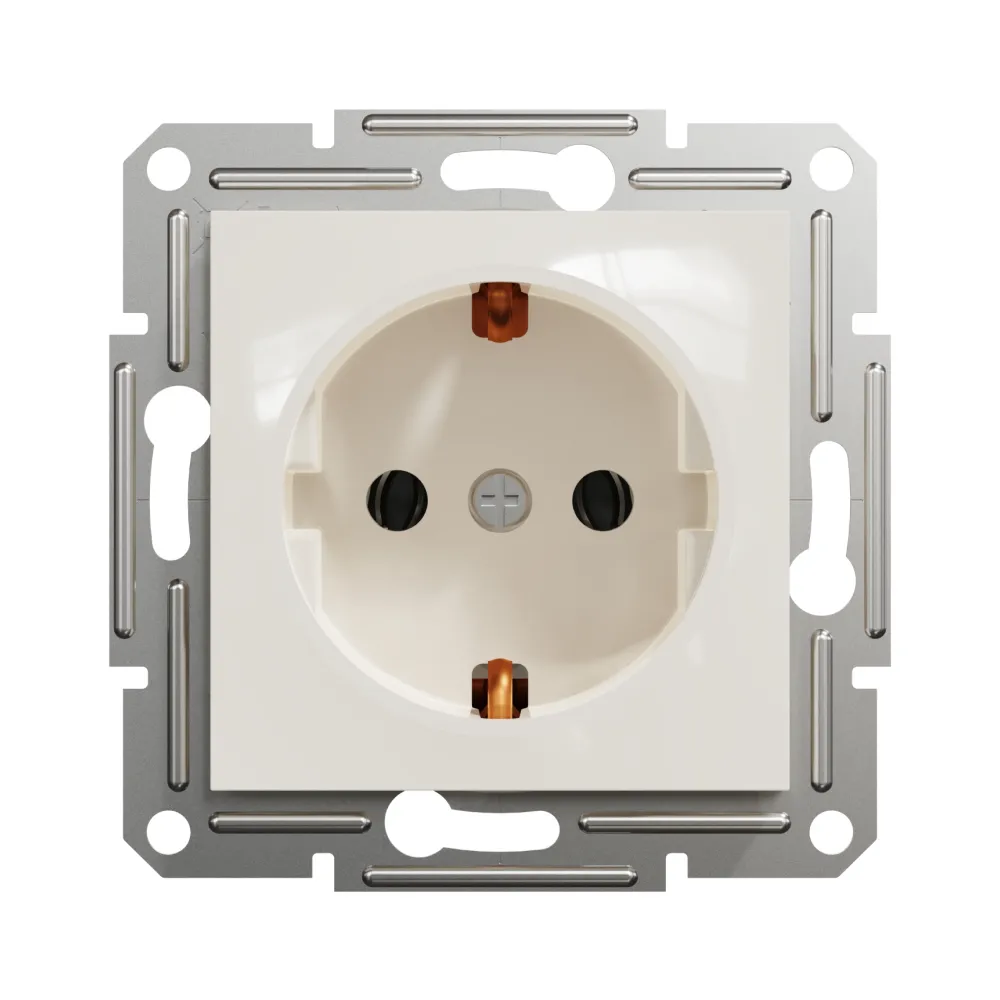 Schneider ASFORA Розетка з заземленням крем Asfora б/р EPH2970123
