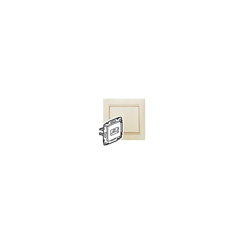 Legrand Valena Classic Розетка інформаційна 2ХRJ45 кат.6 UTP без захватів Слонова кістка 774143