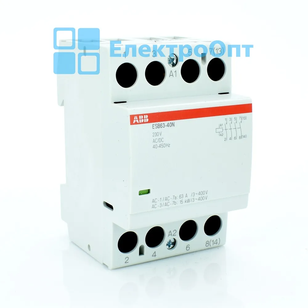 Контактор ABB Модульний контактор ESB63-40N-06