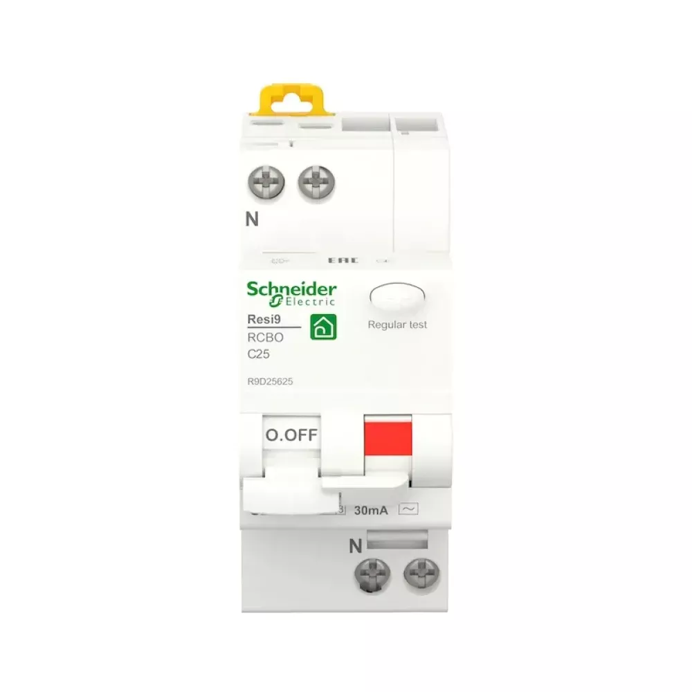 Дифференциальный автомат Schneider Electric Resi 9 1P+N 25A C 30mA АC 6kA R9D25625