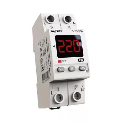 Реле напряжения DigiTOP 63А (max 80A) VP-63A M2R