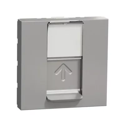 Розетка комп'ютерна Schneider Electric UNICA NEW RJ-45 5е UTP 2 модулі алюміній NU341130