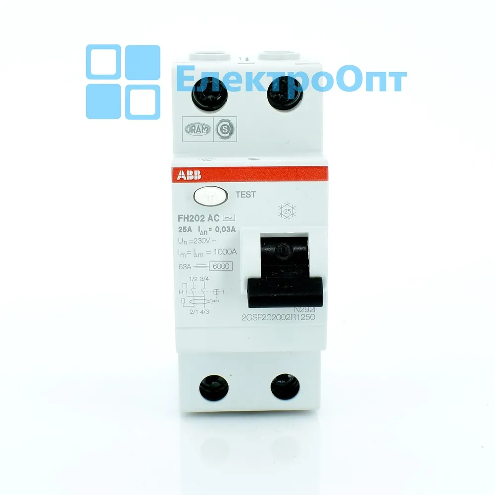 ABB ПЗВ Тип AC 2P 25A 30mA FH202AC-25/0,03