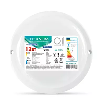 LED світильник TITANUM IP65 круглий 12W 6500K TL-BHR-126 481656