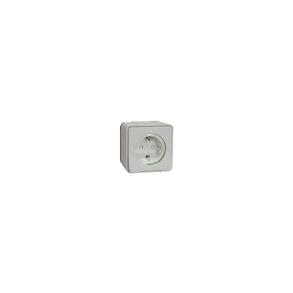 Розетка Schneider Electric Mureva Styl белая IP55 с заземлением и шторками (C2) MUR39034
